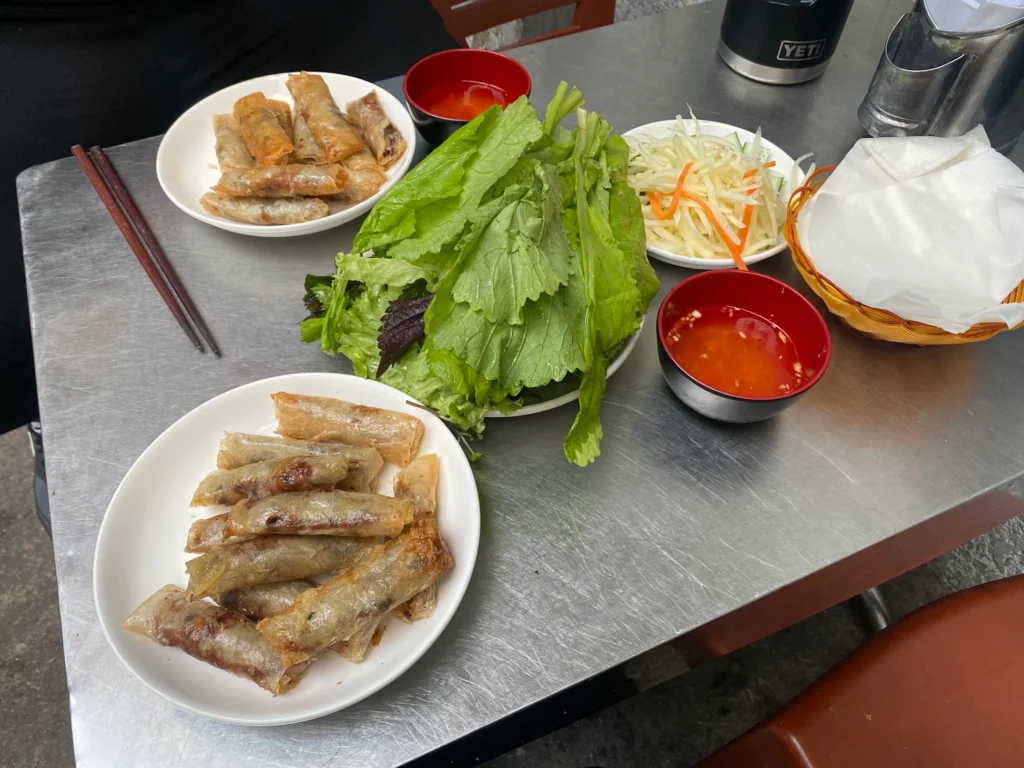 A dish at Banh Trang Kep Di Hoa street food